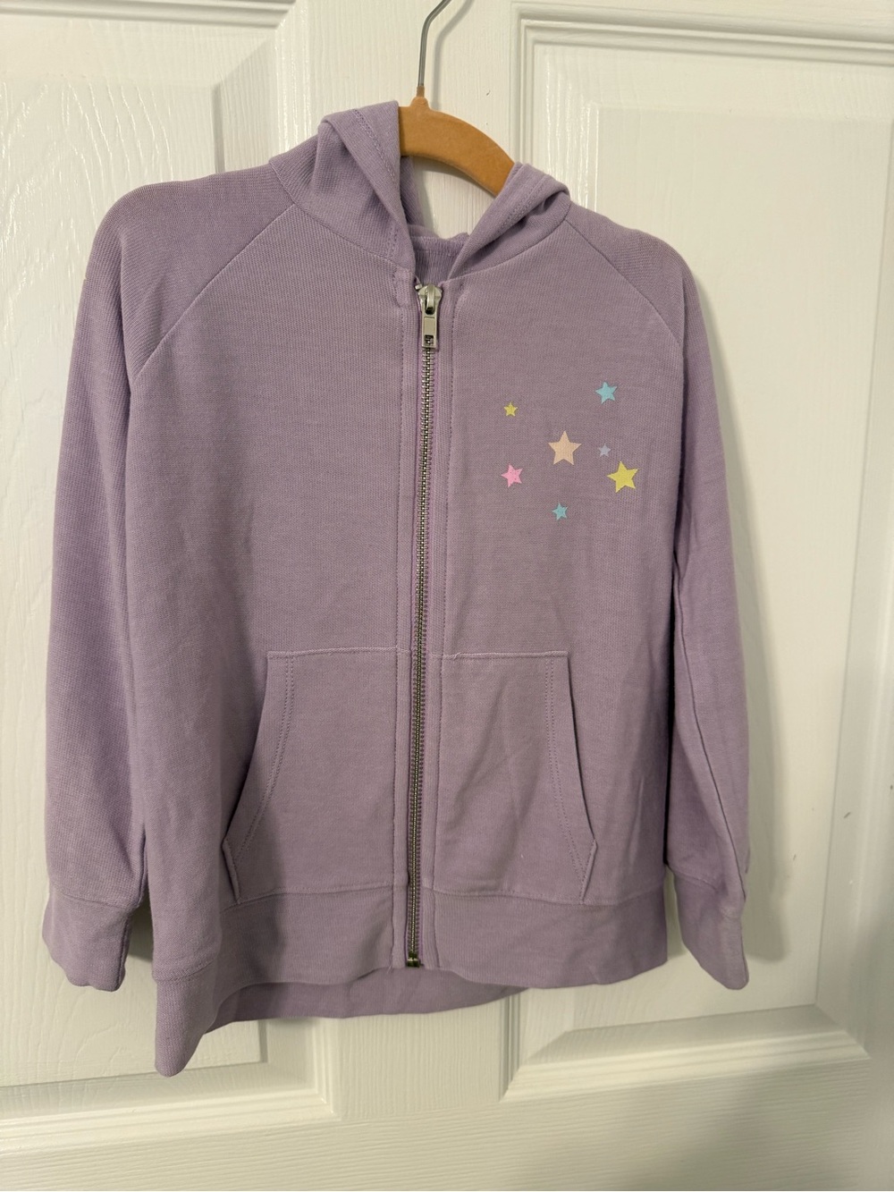 Chaser Lavender Star Print Kids Hoodie Jumpsuit with Pastel Stars - Picture 6 of 8